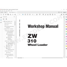 Hitachi Wheel Loader ZW310 parts manual + workshop service manual