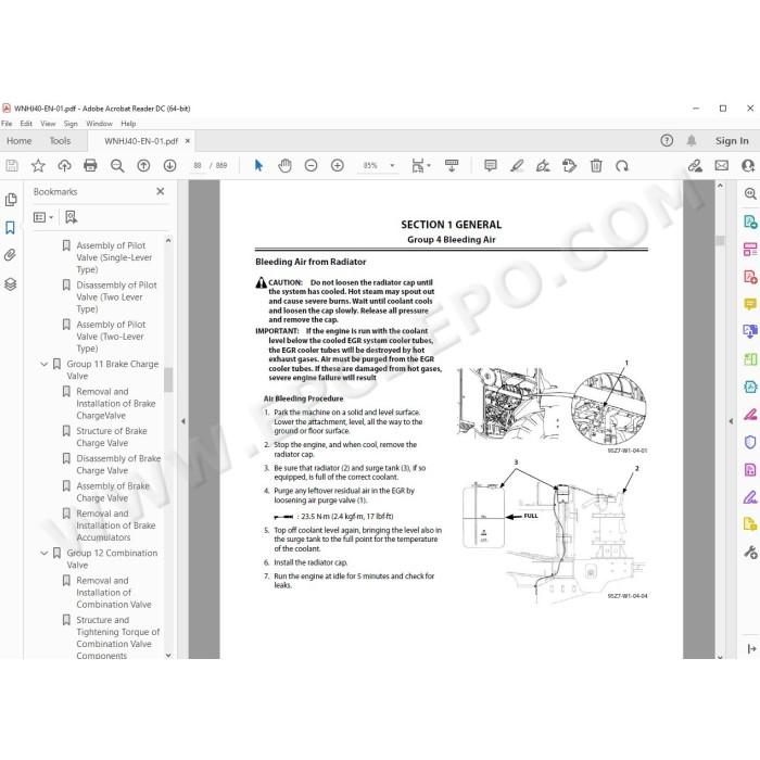 Hitachi Wheel Loader ZW370-6 workshop service manual