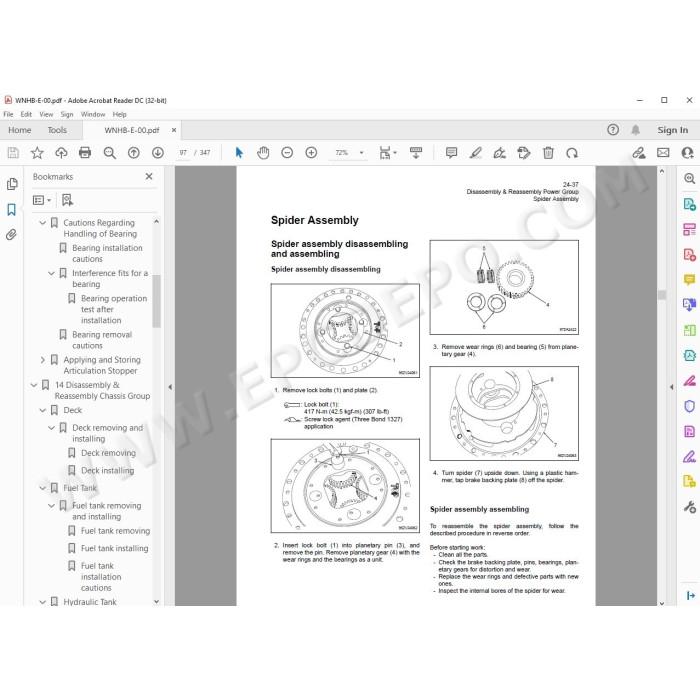 Hitachi Wheel Loader ZW370-G workshop service manual