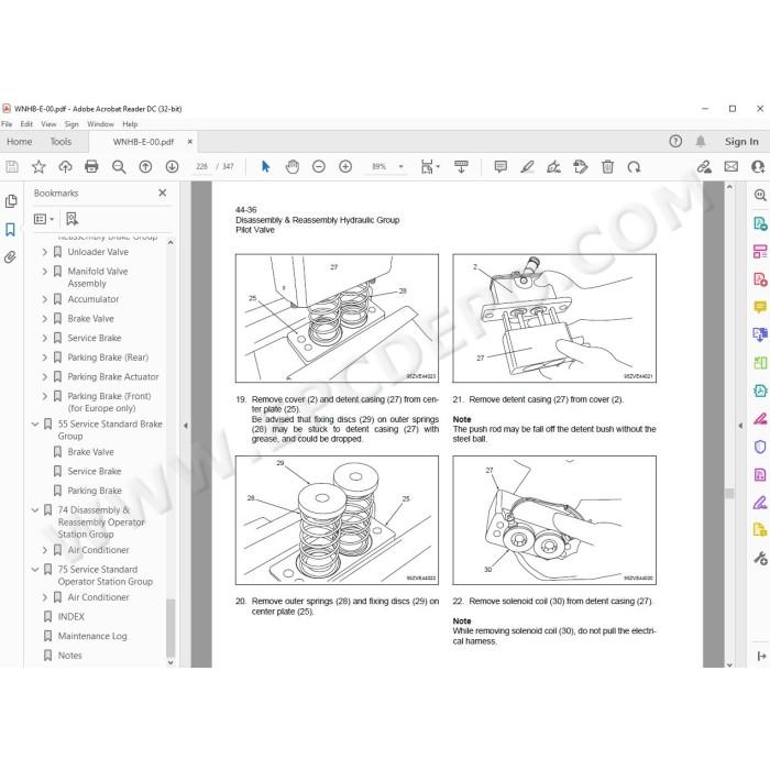 Hitachi Wheel Loader ZW370-G workshop service manual