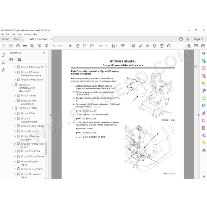 Hitachi Wheel Loader ZW550-5B workshop service manual