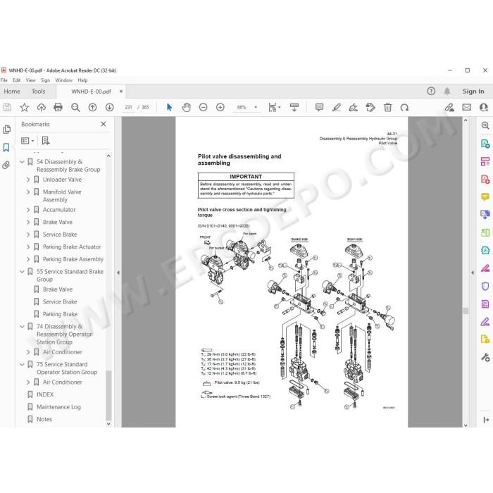 Hitachi Wheel Loader ZW550-G workshop service manual