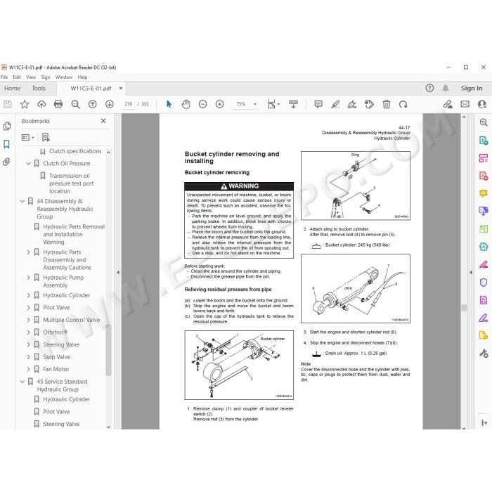 Hitachi Wheel Loader ZW550 workshop service manual