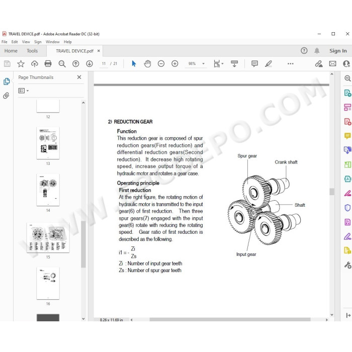 Hyundai Crawler Excavator R55-3 service manual