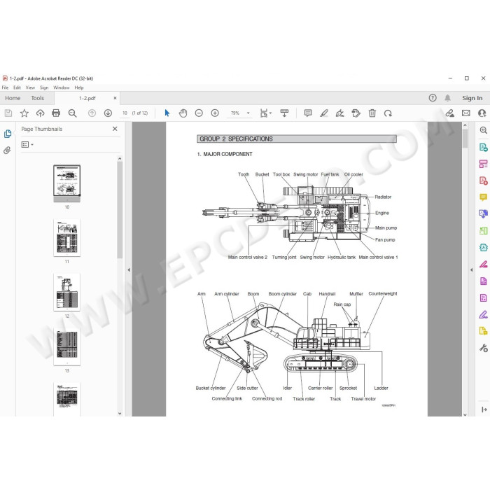 Hyundai Crawler Excavator R1200-9 R1250-9 service manual