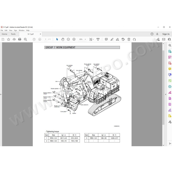 Hyundai Crawler Excavator R1200-9 R1250-9 service manual
