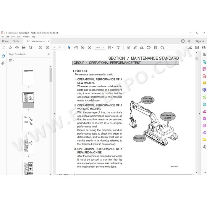 Hyundai Crawler Excavator R140LC-9 R140LC-9S R140LC-9A service manual