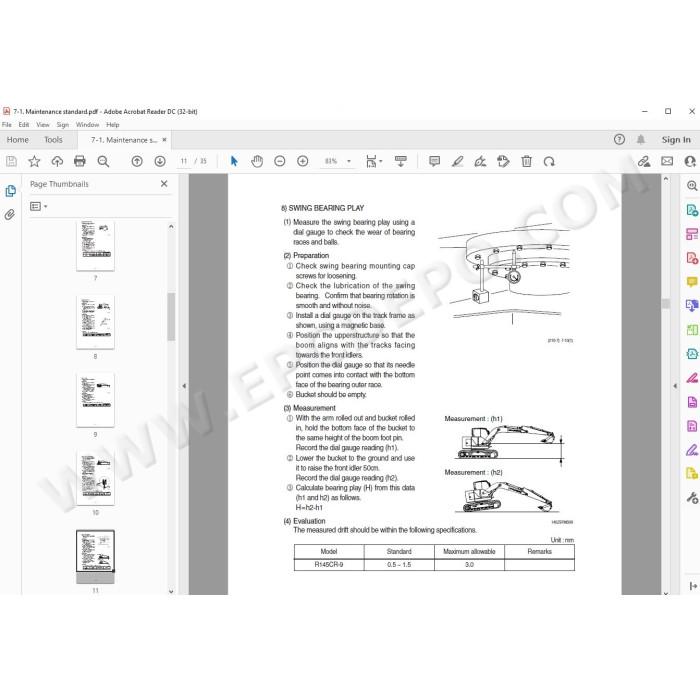 Hyundai Crawler Excavator R145CR-9 R145CR-9A service manual