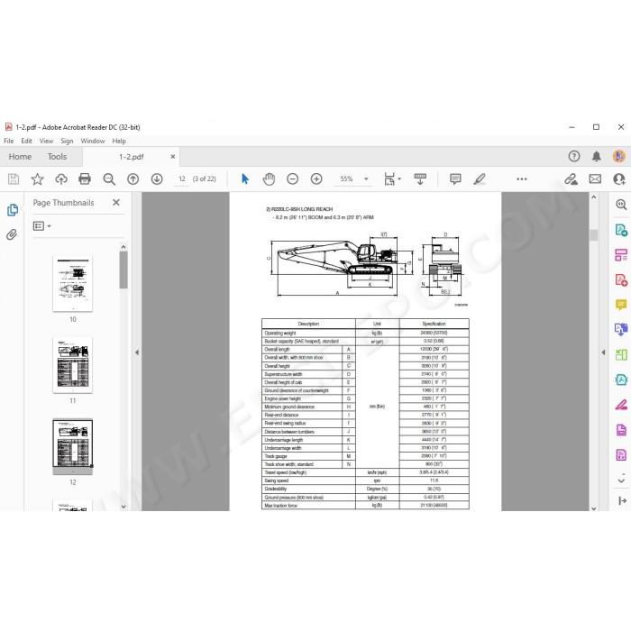 Hyundai Crawler Excavator R220LC-9SH R220NLC-9A service manual