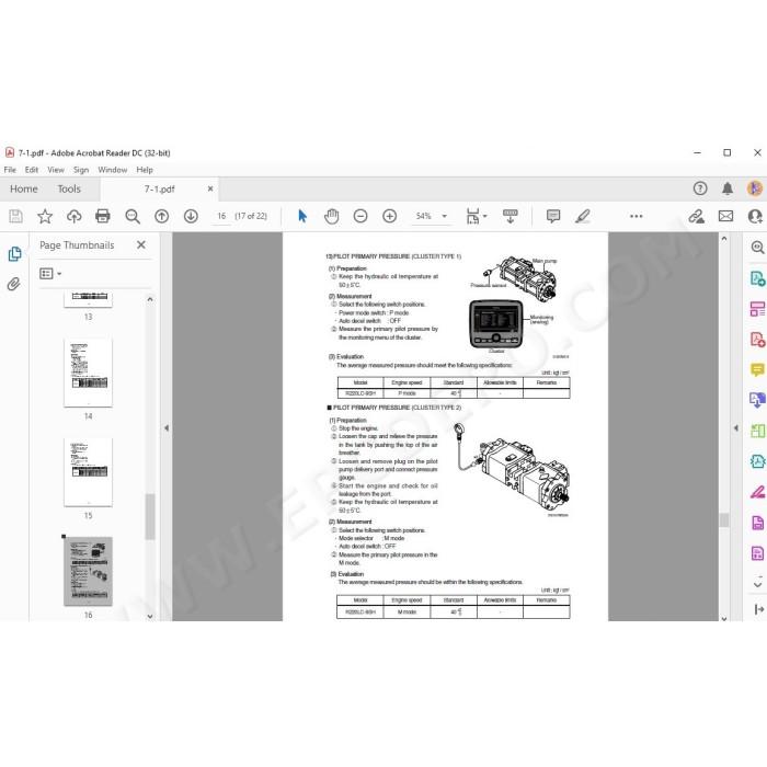 Hyundai Crawler Excavator R220LC-9SH R220NLC-9A service manual