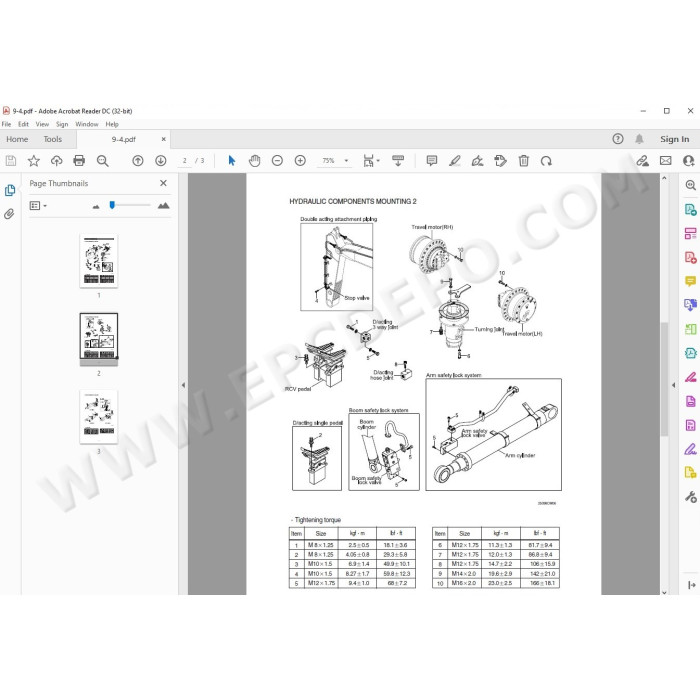 Hyundai Crawler Excavator R250LC-9 service manual