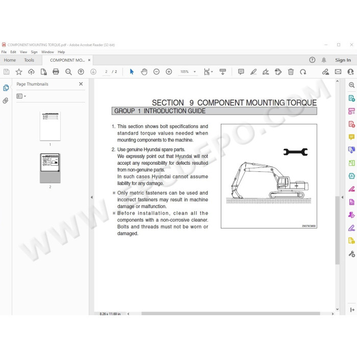 Hyundai Crawler Excavator R320LC-9 R350LC-9 service manual
