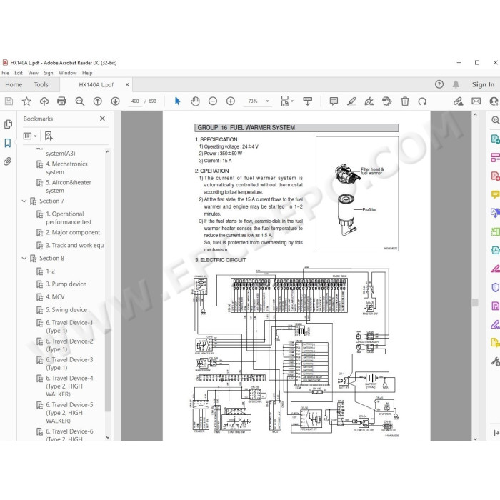 Hyundai Crawler Excavator HX130 LCR HX130A LCR service manual