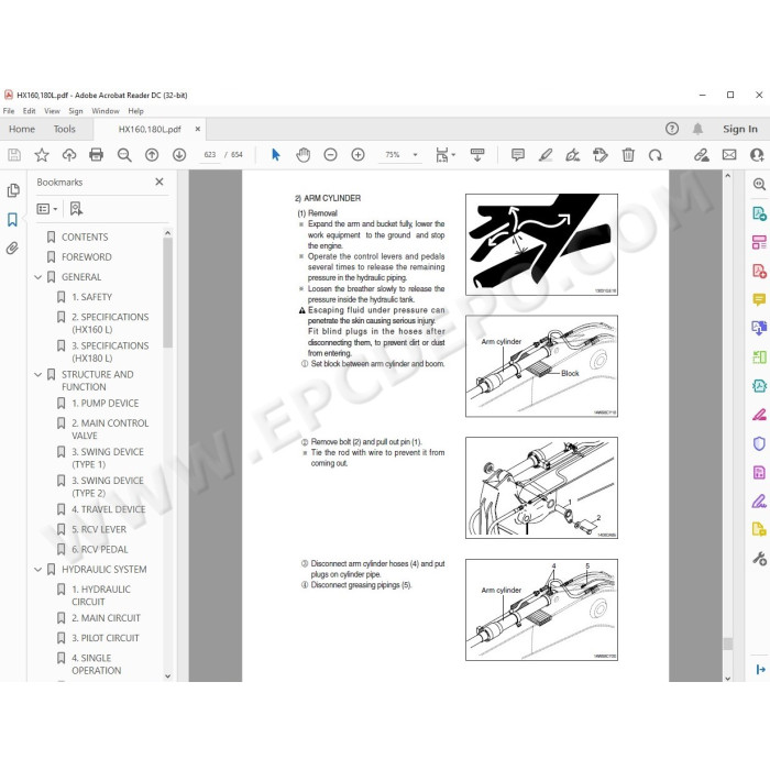 Hyundai Crawler Excavator HX145 HX160 HX180 service manual
