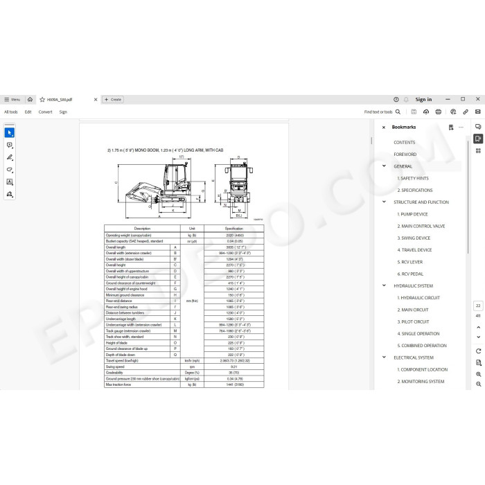 Hyundai Crawler Excavator HX19A service manual