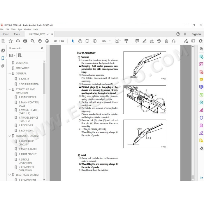 Hyundai Crawler Excavator HX210 HX220 service manual