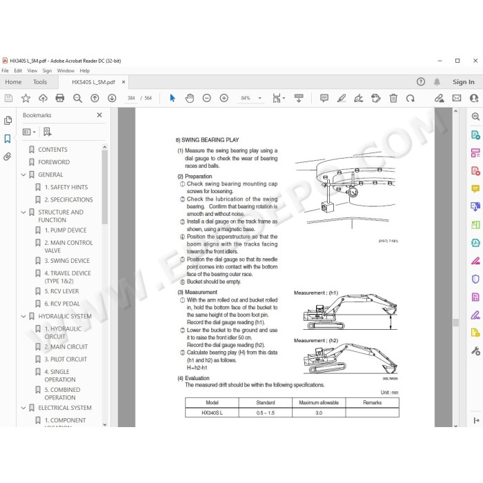 Hyundai Crawler Excavator HX340 HX350 HX380 service manual