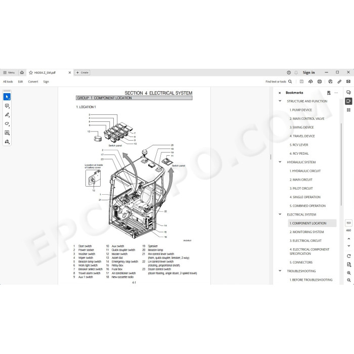 Hyundai Crawler Excavator HX35A Z service manual