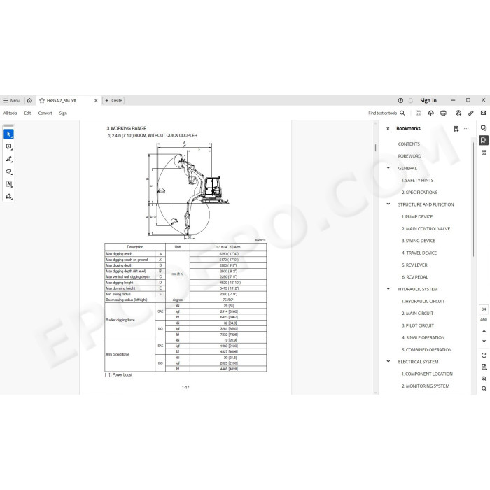 Hyundai Crawler Excavator HX35A Z service manual