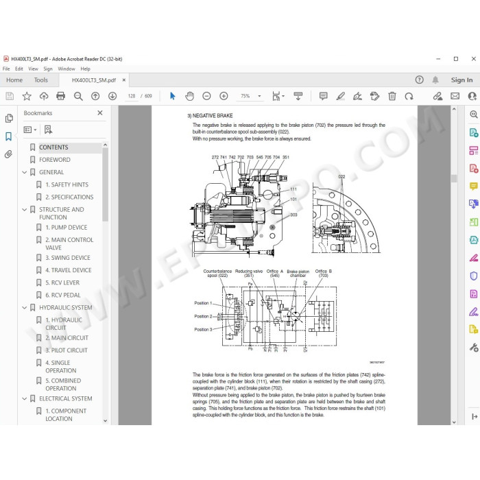 Hyundai Crawler Excavator HX400 HX430 HX480 HX500 HX520 service manual