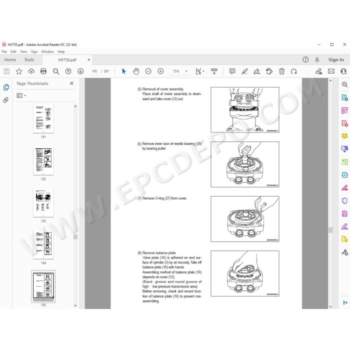 Hyundai Crawler Excavator HX55S HX60S HX75S service manual