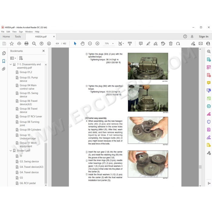 Hyundai Crawler Excavator HX55S HX60S HX75S service manual
