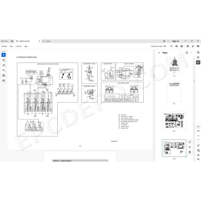 Hyundai Crawler Excavator HX65A service manual
