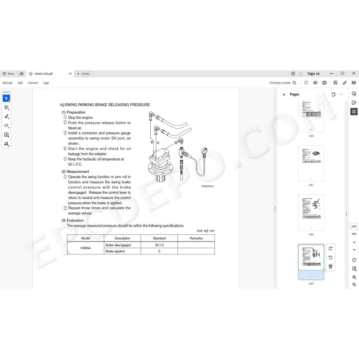 Hyundai Crawler Excavator HX65A service manual