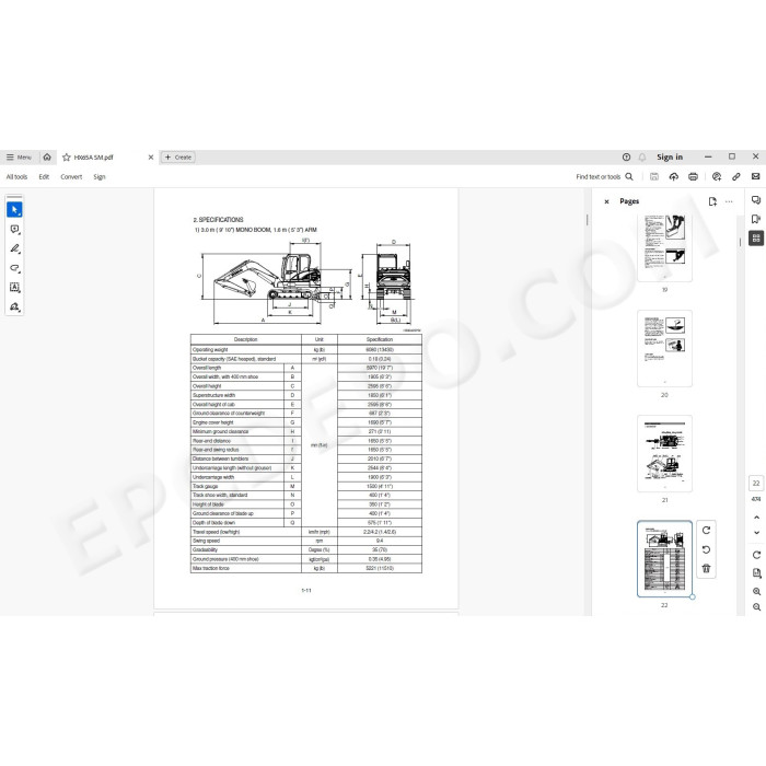 Hyundai Crawler Excavator HX65A service manual