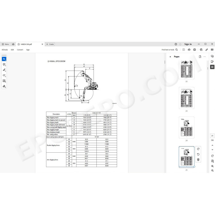 Hyundai Crawler Excavator HX85A service manual