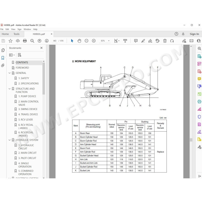 Hyundai Crawler Excavator HX900L service manual