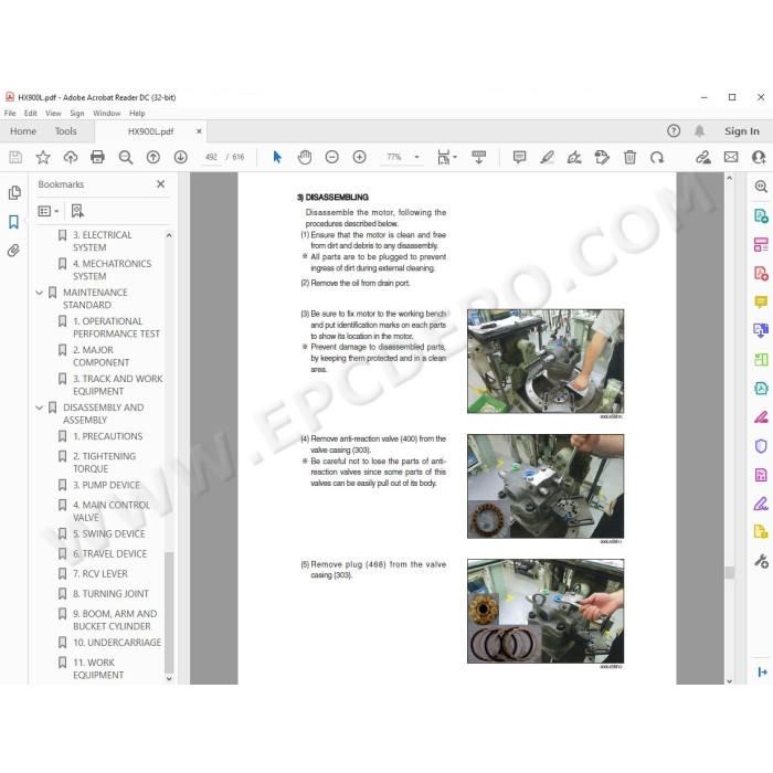 Hyundai Crawler Excavator HX900L service manual