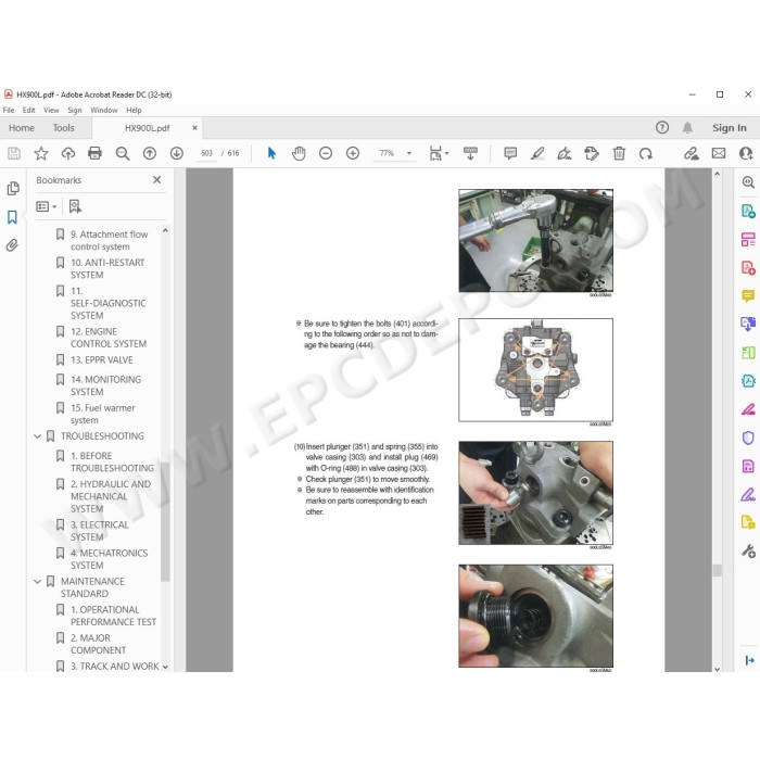 Hyundai Crawler Excavator HX900L service manual