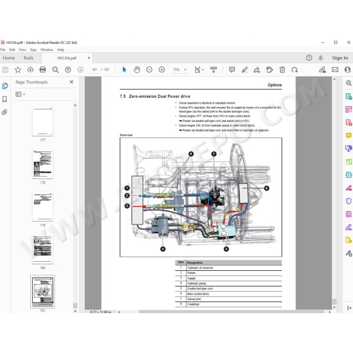 Hyundai Mini Excavator HX10A service manual