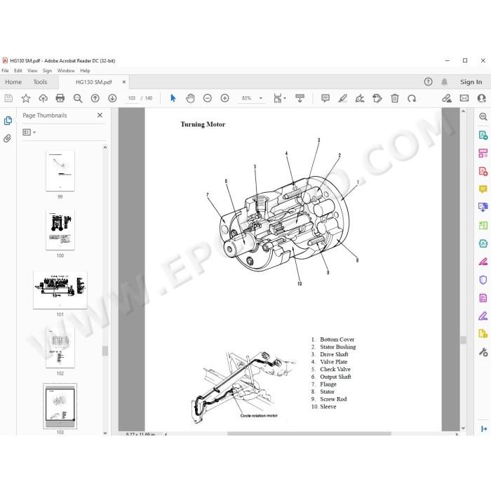 Hyundai Motor Grader HG130 HG170 HG190 HG220 HG260 HG320 service manual