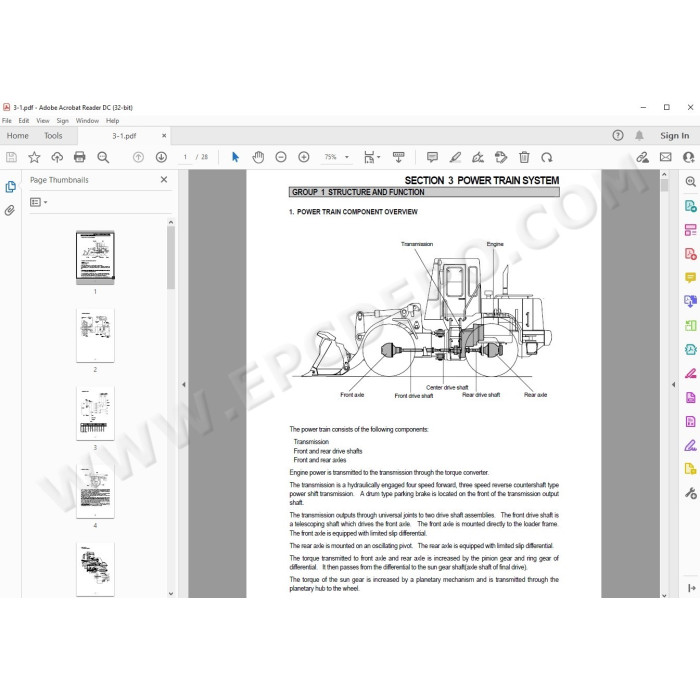 Hyundai Wheel Loader HL750-3 HL750TM-3 service manual