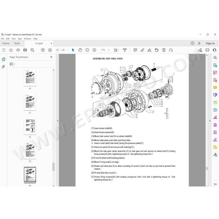 Hyundai Wheel Loader HL750-3 HL750TM-3 service manual