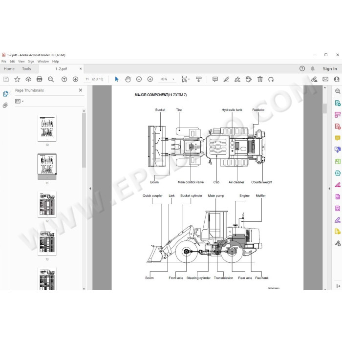 Hyundai Wheel Loader HL730-7 HL730TM-7 service manual