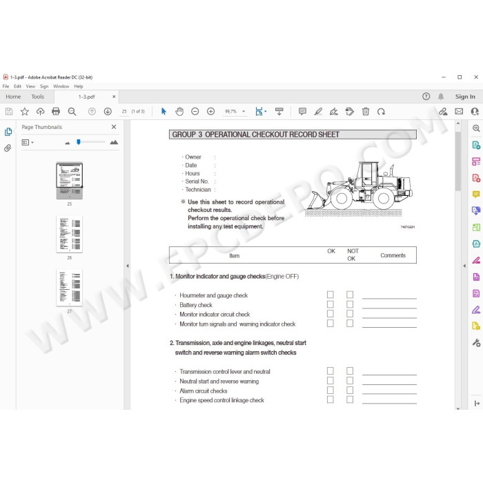 Hyundai Wheel Loader HL740-7 HL740TM-7 service manual