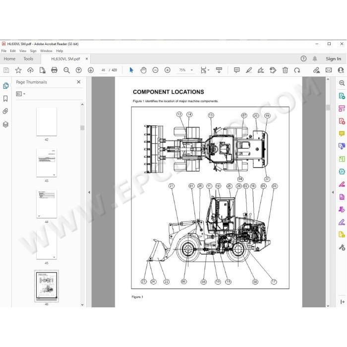Hyundai Wheel Loader HL630VL HL635VL service manual