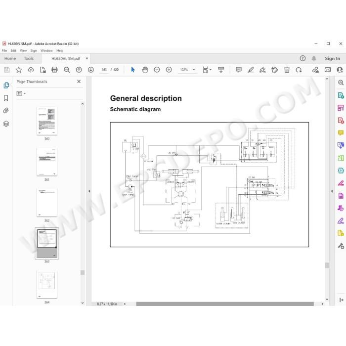 Hyundai Wheel Loader HL630VL HL635VL service manual