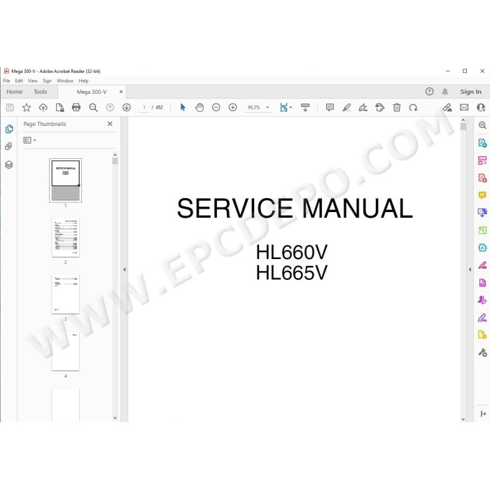 Hyundai Wheel Loader HL660V HL665V service manual