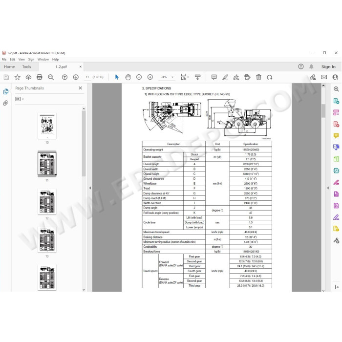 Hyundai Wheel Loader HL740-9S service manual