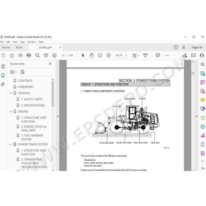Hyundai Wheel Loader HL960 HL960A HL960HD HL965 service manual
