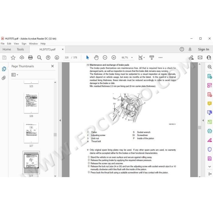 Hyundai Wheel Loader HL970 HL970A HL975 HL975A service manual