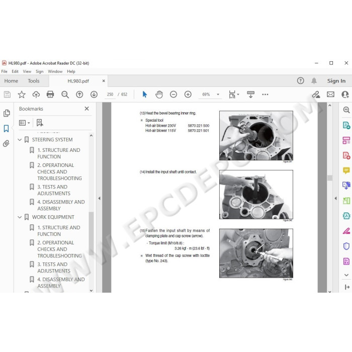 Hyundai Wheel Loader HL980 HL980A service manual