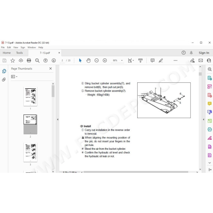 Hyundai Wheeled Excavator R95W-3 service manual