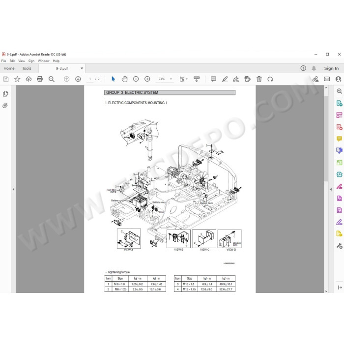 Hyundai Wheeled Excavator R140W-9 R140W-9A R140W-9S service manual