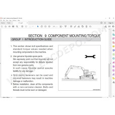 Hyundai Wheeled Excavator R210W-9 R210W-9A R210W-9AMH R210W-9S service manual