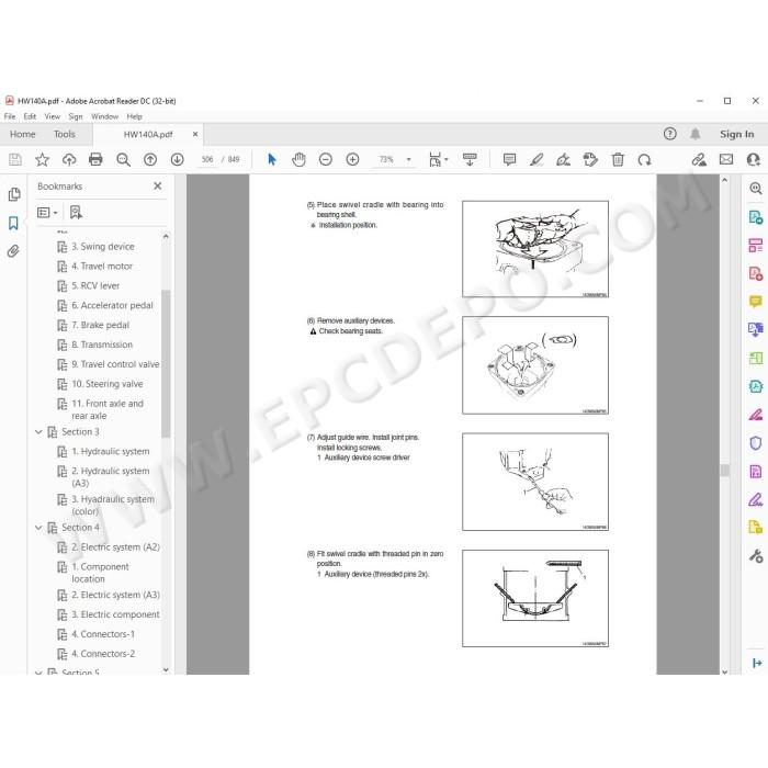 Hyundai Wheeled Excavator HW140 HW140A service manual